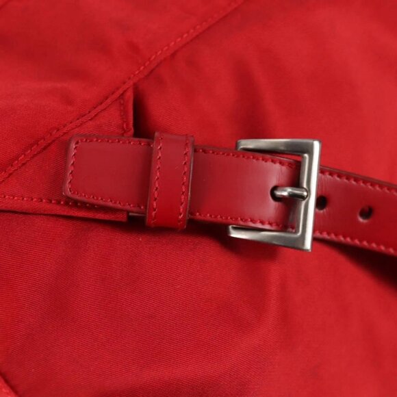 PRADA Backpack Nylon Red Silver Auth 137676 main image 4